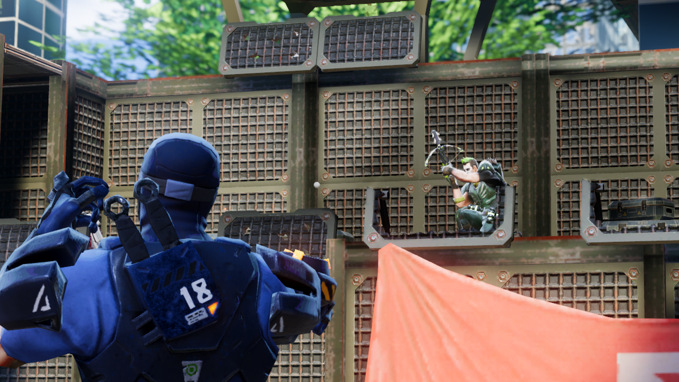 Screenshot of a boss raid battle